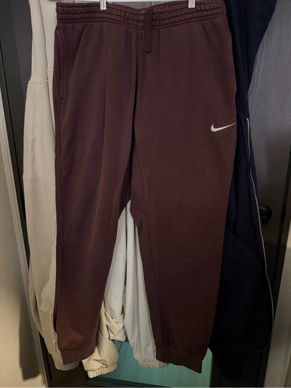 Nike Maroon/Burgundy Swoosh Sweatpants